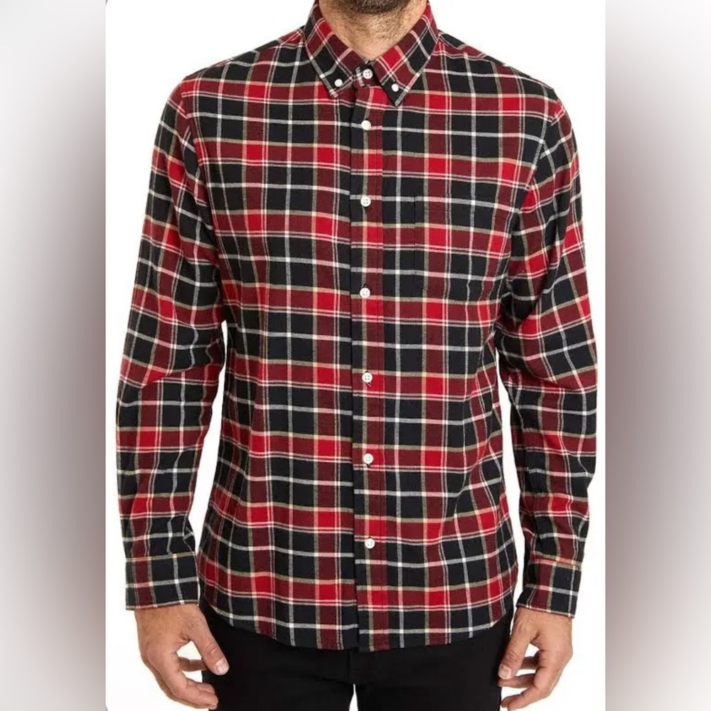 Slate & Stone Red Plaid Flannel Shirt NWT